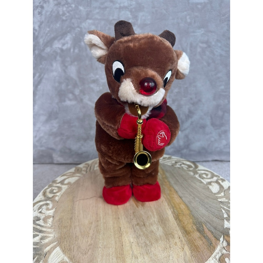 Dan Dee Rudolph The Red Nosed Reindeer‎ Plush Saxophone Christmas Holiday Toy